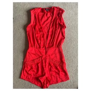 Red Satin Romper